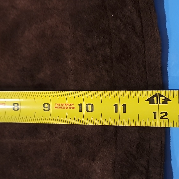 Liz Claiborne jacket suede brown M snap closure lined drawstring waist bohemian - Picture 14 of 15